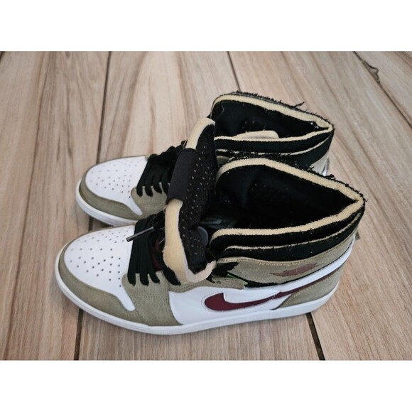 Air Jordan 1 Zoom Air Men's CMFT "Neutral Olive" (CT0978-203) Sneakers size 9.5 - Picture 8 of 11
